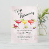 Margs vor den Eheschließungen Brautparty Einladung (Stehend Vorderseite)