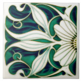 Marguerite Art Deco Daisy Wall Deco, Deco dekorati Fliese (Vorderseite)