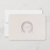Marguerite Daisy Lavender Wedding RSVP Art Nouveau Einladung (Rückseite)