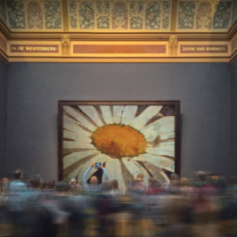 Marguerite Daisy mit Flügelinsekten Blumenart Leinwanddruck