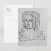 Marguerite de Brabant Postkarte (Vorne/Hinten)