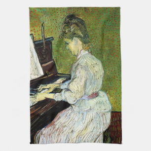 Marguerite Gachet am Piano von Vincent van Gogh Geschirrtuch