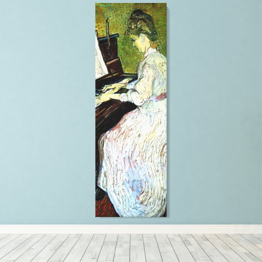Marguerite Gachet am Piano von Vincent van Gogh Leinwanddruck (Insitu (Holzboden))