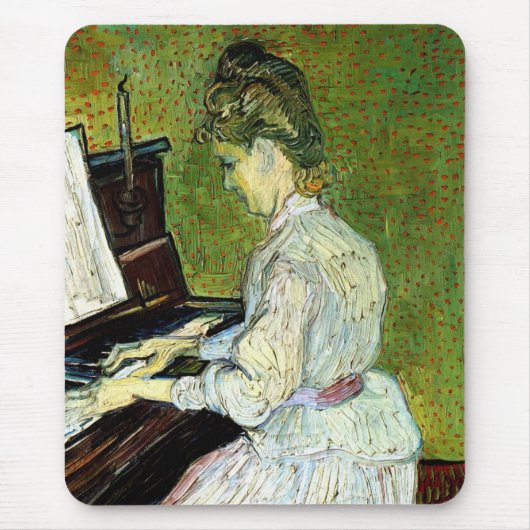 Marguerite Gachet am Piano von Vincent van Gogh Mousepad (Vorne)