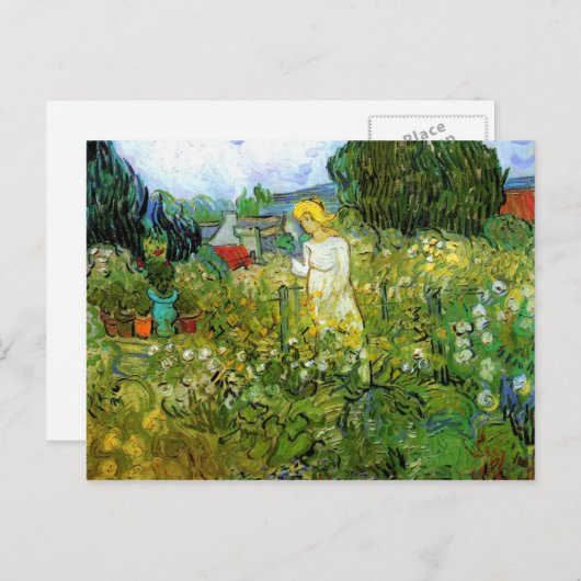 Marguerite Gachet im Garten von van Gogh Postkarte (Vorne/Hinten)