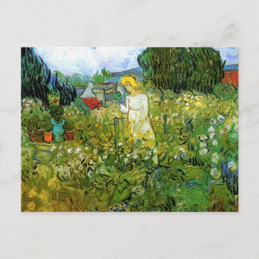 Marguerite Gachet im Garten von van Gogh Postkarte (Vorderseite)