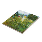 Marguerite Gachet in Garden von Vincent van Gogh Fliese (Seite)