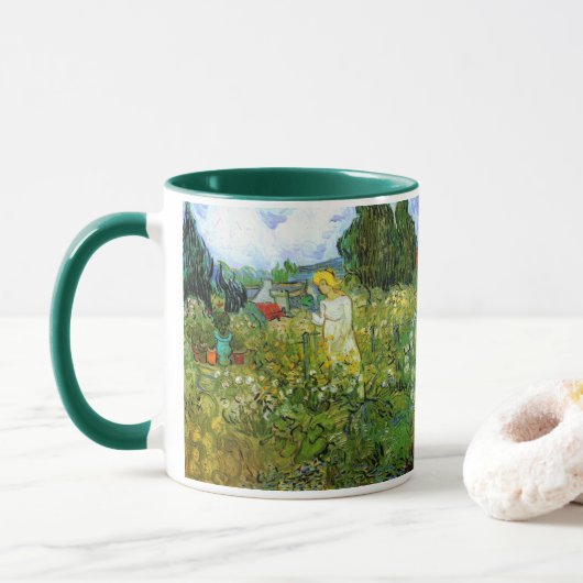 Marguerite Gachet in Garden von Vincent van Gogh Tasse (Mit Donut)
