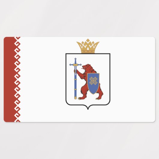 Mari El Flag Etiketten (Design 2)