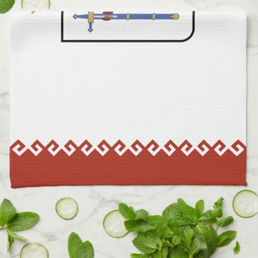 Mari El Flag Geschirrtuch (Gefaltet)