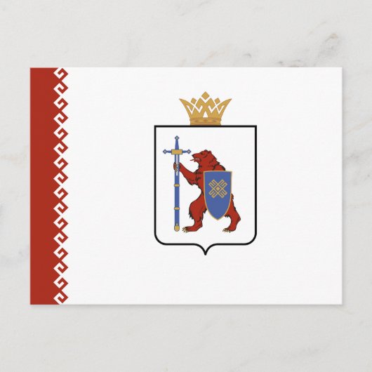 Mari El Flag Postkarte (Vorderseite)