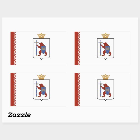 Mari El Flag Rechteckiger Aufkleber (Blatt)