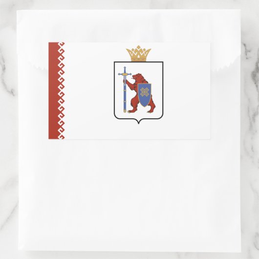 Mari El Flag Rechteckiger Aufkleber (Tasche)