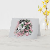 Mari Lwyd Karte (Gelbe Blume)