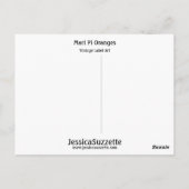 Mari Pi Orange Postkarte (Rückseite)