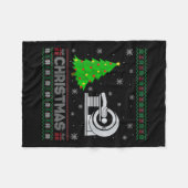 Mari Tech Xmas Tree Lighting Ugly Christmas Fleecedecke (Vorderseite (Horizontal))