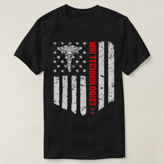 Mari Technologist American Flag Patriotic Medicine T-Shirt (Design vorne)