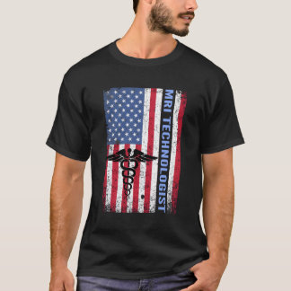 Mari Technologist Xray Tech Us Flag Labrador T-Shirt