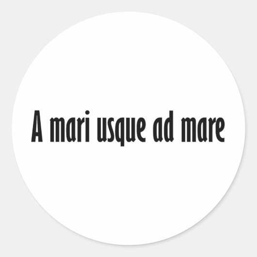 Mari usque ad mare runder aufkleber (Vorderseite)