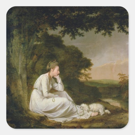 Maria, 'A Sentimental Journey' Quadratischer Aufkleber (Vorderseite)