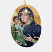 Maria Advocata Nostra Icon Keramik Ornament (Hinten)