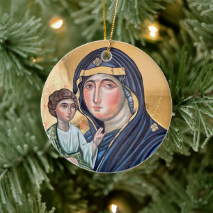 Maria Advocata Nostra Keramik Ornament