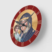 Maria Advocata Nostra Runde Wanduhr (Winkel)