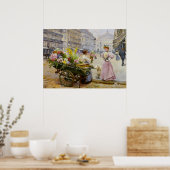 Maria beim Blumenhändler Poster (Küche)