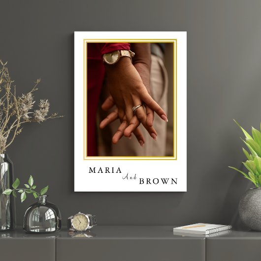 "Maria & Brown" Modern Minimalist Wedding |Elegant Einladung