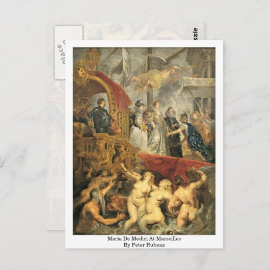 Maria de Medici in Marseille von Peter Rubens Postkarte (Vorne/Hinten)
