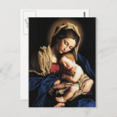 Maria e o menino Jesus Postkarte (Vorne/Hinten)