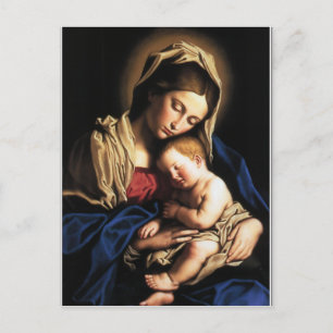 Maria e o menino Jesus Postkarte