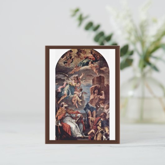 Maria Gloria mit Archangel Gabriel und St. Eusebi Postkarte (Stehend Vorderseite)