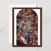 Maria Gloria mit Archangel Gabriel und St. Eusebi Postkarte (Vorne/Hinten)