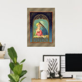 Maria hält das Jesuskind Poster (Heimbüro)