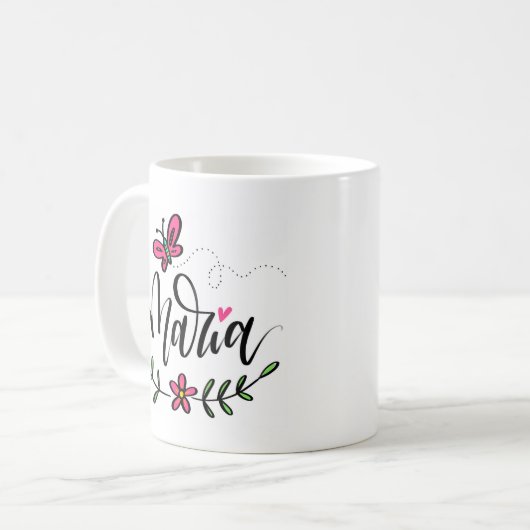 Maria, handschriftlich kaffeetasse (Vorderseite Links)
