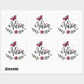 Maria, handschriftlich quadratischer aufkleber (Blatt)