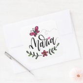 Maria, handschriftlich quadratischer aufkleber (Umschlag)