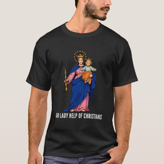 Maria Hilfe der Christen Katholisch T-Shirt (Vorderseite)
