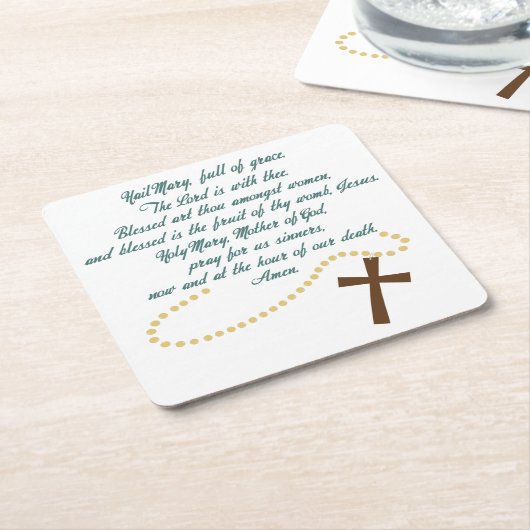 Maria hüllen rechteckiger pappuntersetzer (angewinkelt)