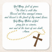 Maria hüllen rechteckiger pappuntersetzer (Vorderseite)