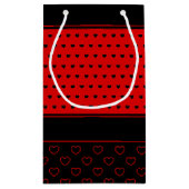 Maria - Individuelle Name, Rot und Schwarz Kleine Geschenktüte (Rückseite)