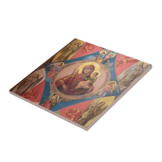 Maria, Jesus und Engel Fliese (Seite)