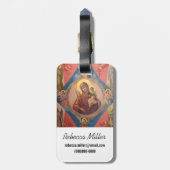 Maria, Jesus und Engel Gepäckanhänger (Rückseite vertikal)