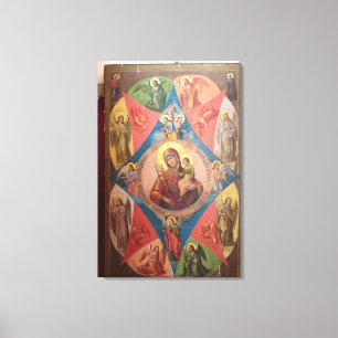 Maria, Jesus und Engel Leinwanddruck