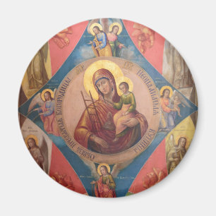 Maria, Jesus und Engel Magnet