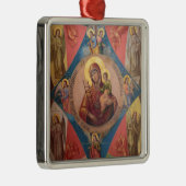 Maria, Jesus und Engel Silbernes Ornament (Rechts)