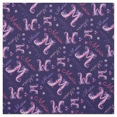 Maria letter m monogramm Herz-Blume Stoff (Muster)