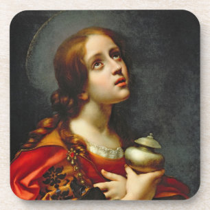 Maria Magdalena, 1660-70 (Öl auf Leinwand) Getränkeuntersetzer