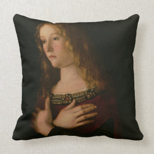 Maria Magdalena, Detail von der Jungfrau und vom Kissen